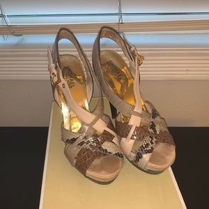 Michael Kors sandal heels, size 7